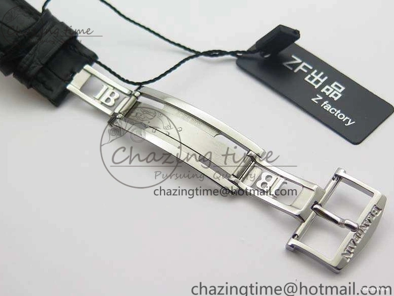 0326 Villeret 6651 SS ZF 1:1 Best Edition White Dial On Black Leather Strap A Practical 8098